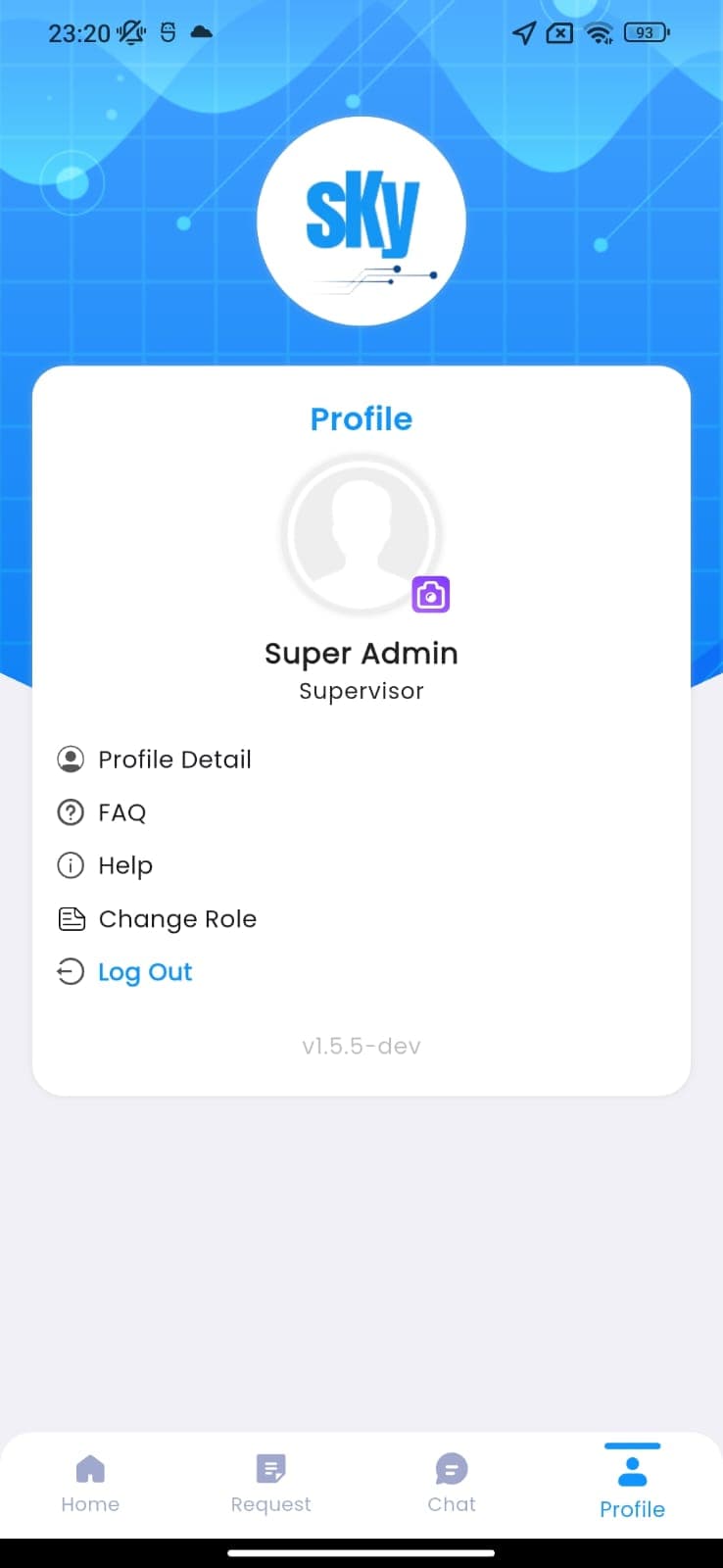 SIL Housekeeper Mobile profile screen