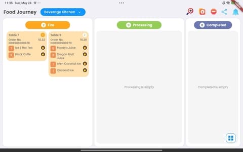 SIL POS Mobile kitchen monitor screen