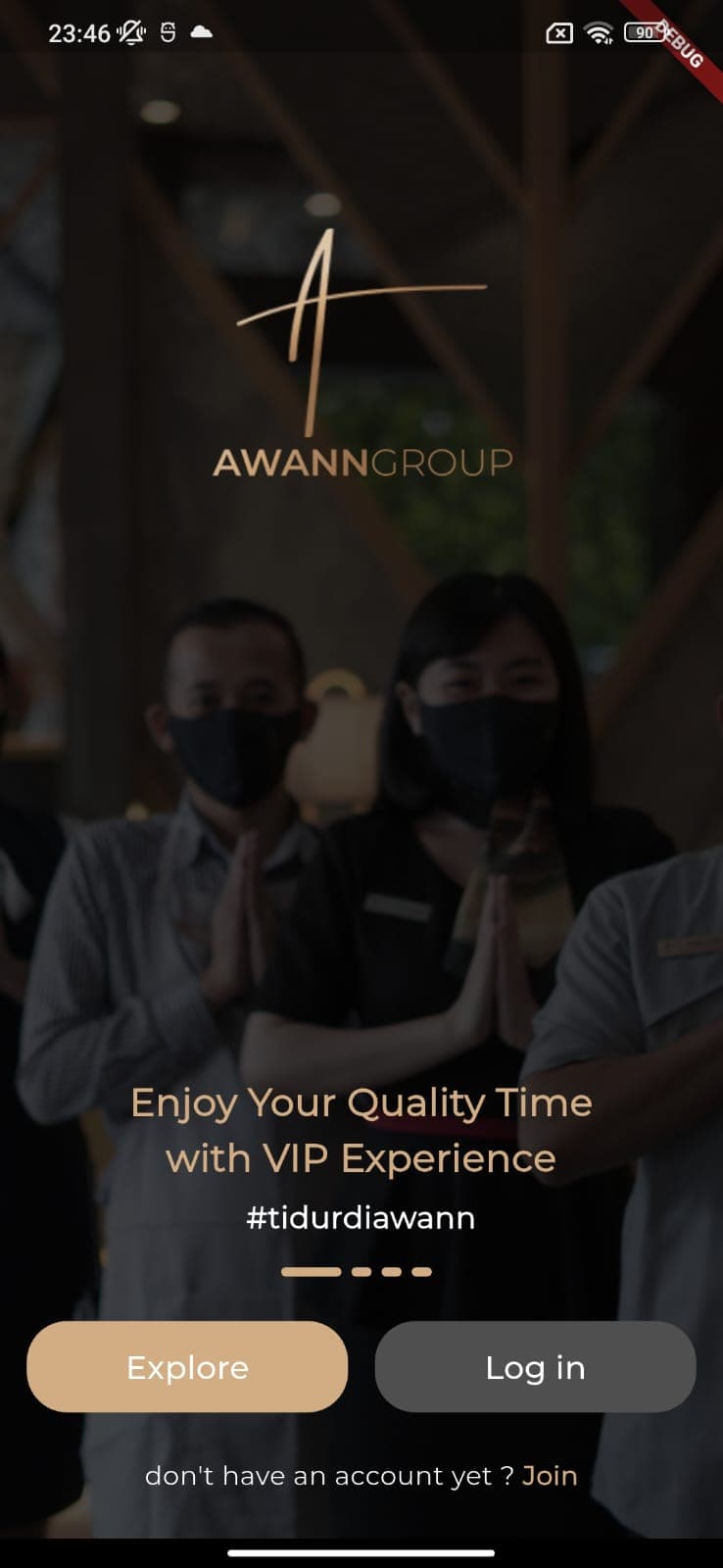 AWANNGROUP Mobile landing screen