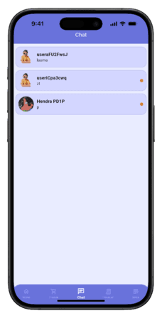 e-Gayams Mitra chat list screen