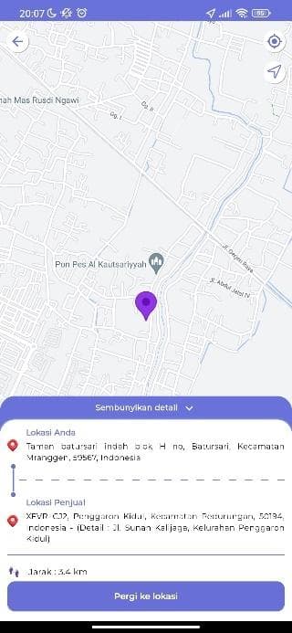 e-Gayams Mobile map detail screen